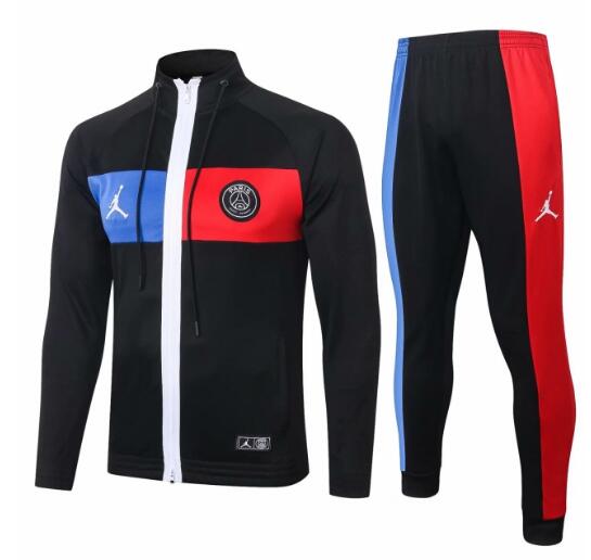 PSG Jordan Black Training Suit Jacket with Pants 2020/21